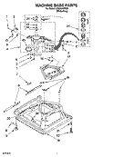 MACHINE BASE PARTS Diagram and Parts List for LSQ9550PW0  Whirlpool Washer