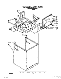 TOP AND CABINET, LITERATURE AND OPTIONAL Diagram and Parts List for AL2121WW0  Whirlpool Washer