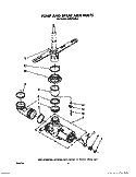 PUMP AND SPRAY ARM Diagram and Parts List for LUD2100X0  Whirlpool Dishwasher