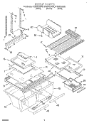 SHELF Diagram and Parts List for GT22DKXJB00  Whirlpool Refrigerator