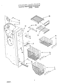 FREEZER LINER Diagram and Parts List for 7GD27DFXFT00  Whirlpool Refrigerator