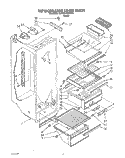 REFRIGERATOR LINER Diagram and Parts List for 3XARG479WP00  Whirlpool Refrigerator