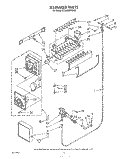 ICEMAKER Diagram and Parts List for ET25DMXVW03  Whirlpool Refrigerator