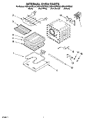 INTERNAL OVEN PARTS Diagram and Parts List for KESA907PWW00  KitchenAid Range