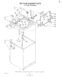 TOP AND CABINET , LITERATURE AND OPTIONAL Diagram and Parts List for LA7450XMW1  Whirlpool Washer