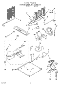 UNIT Diagram and Parts List for ET18MMXJT01  Whirlpool Refrigerator