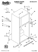 CABINET PARTS Diagram and Parts List for IMT187300  Inglis Refrigerator