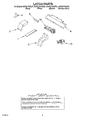 LATCH PARTS Diagram and Parts List for KEMC378KBL01  KitchenAid Microwave Oven Combo