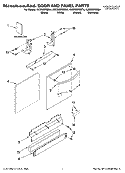 DOOR AND PANEL PARTS Diagram and Parts List for KUDS03FSSS4  KitchenAid Dishwasher