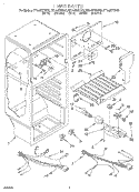 LINER, LIT/OPTIONAL Diagram and Parts List for ET14JKYDN10  Whirlpool Refrigerator