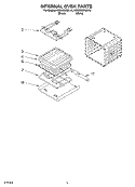 INTERNAL OVEN Diagram and Parts List for KEBI206DWH12  KitchenAid Wall Oven