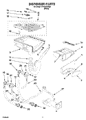 DISPENSER PARTS Diagram and Parts List for LHW0050PQ0  Whirlpool Washer