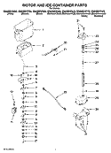 MOTOR AND ICE CONTAINER PARTS Diagram and Parts List for GS6NBEXRL03  Whirlpool Refrigerator