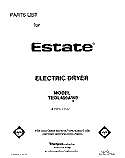 SECTION Diagram and Parts List for TEDL400AN0  Whirlpool Dryer