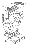 SHELF Diagram and Parts List for RT20AKXZW01  Roper Refrigerator