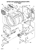 UPPER AND LOWER BULKHEAD PARTS, OPTIONAL Diagram and Parts List for CSP2771KQ2  Whirlpool Dryer