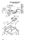 MACHINE BASE Diagram and Parts List for KAWE660WWH3  KitchenAid Washer
