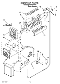 ICEMAKER PARTS Diagram and Parts List for KBFO42FTX02  KitchenAid Refrigerator