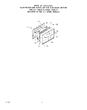 LOWER OVEN DOOR Diagram and Parts List for 1233^1A  Whirlpool Range