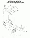 REFRIGERATOR LINER PARTS Diagram and Parts List for ED5LVAXWS00  Whirlpool Refrigerator