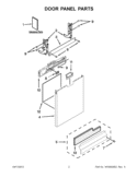 DOOR AND PANEL PARTS Diagram and Parts List for IUD7500BS1  Whirlpool Dishwasher