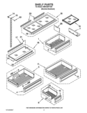 SHELF PARTS Diagram and Parts List for KBRO36FTX05  KitchenAid Refrigerator