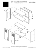 28`` WALL GEARBOX PARTS Diagram and Parts List for GAWG28FDYG00  Whirlpool Cabinet