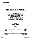 COVER Diagram and Parts List for KEBI271WBL0  KitchenAid Wall Oven
