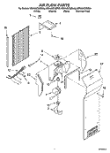 AIR FLOW PARTS Diagram and Parts List for KSRA22CNSS00  KitchenAid Refrigerator