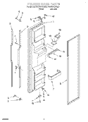 FREEZER DOOR Diagram and Parts List for KSRS22QFAL01  KitchenAid Refrigerator