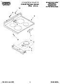 COOKTOP AND CONTROL Diagram and Parts List for FEP314BL0  Roper Range