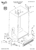 CABINET Diagram and Parts List for 7ED22PQXDN00  Whirlpool Refrigerator