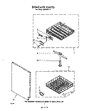 DISHRACK Diagram and Parts List for SHU55010  Whirlpool Dishwasher
