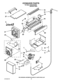 ICEMAKER PARTS Diagram and Parts List for KSSC42QVS03  KitchenAid Refrigerator