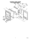 CONTROL PANEL Diagram and Parts List for KEMS306XBL2  KitchenAid Wall Oven