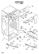 LINER PARTS Diagram and Parts List for TT18DKXRQ01  Estate Refrigerator