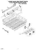UPPER RACK AND TRACK PARTS Diagram and Parts List for GU3200XTPB0  Whirlpool Dishwasher