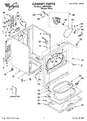 SECTION Diagram and Parts List for LEB6000KQ0  Whirlpool Dryer