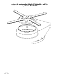LOWER WASHARM AND STRAINER Diagram and Parts List for KUDA220TWH6  KitchenAid Dishwasher
