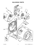 BULKHEAD PARTS Diagram and Parts List for 4GWED4900YQ1  Whirlpool Dryer