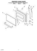 FREEZER DOOR, OPTIONAL Diagram and Parts List for KTRS21KKBL00  KitchenAid Refrigerator