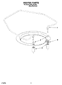 HEATER PARTS Diagram and Parts List for KUDL01ILBS5  KitchenAid Dishwasher