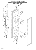 FREEZER DOOR Diagram and Parts List for 8ED22PWXDG01  Whirlpool Refrigerator