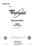 SECTION Diagram and Parts List for LE7010XSW0  Whirlpool Dryer