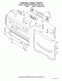 CONTROL PANEL PARTS Diagram and Parts List for WFG374LVB3  Whirlpool Range