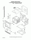 UPPER OVEN PARTS Diagram and Parts List for RBD307PVB02  Whirlpool Wall Oven