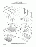 SHELF PARTS Diagram and Parts List for KBRS20EVMS3  KitchenAid Refrigerator