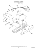 CONTROL PARTS Diagram and Parts List for 6GD25DCXHS15  Whirlpool Refrigerator