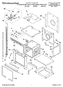 OVEN Diagram and Parts List for KEBS277DBT8  KitchenAid Wall Oven