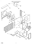 AIRFLOW Diagram and Parts List for 4ACE23LD0  Whirlpool Air Conditioner